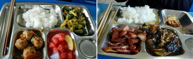 工廠食堂10元工作餐兩葷一素的飯菜是怎么樣的？